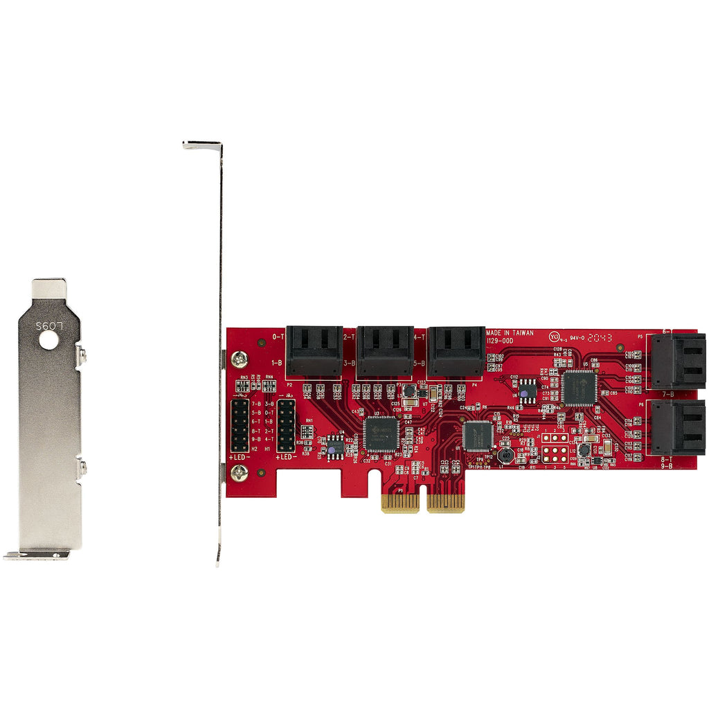 StarTech.com Carte Contrôleur PCIe SATA 10 ports 6Gbps ASM1166 Non-Raid