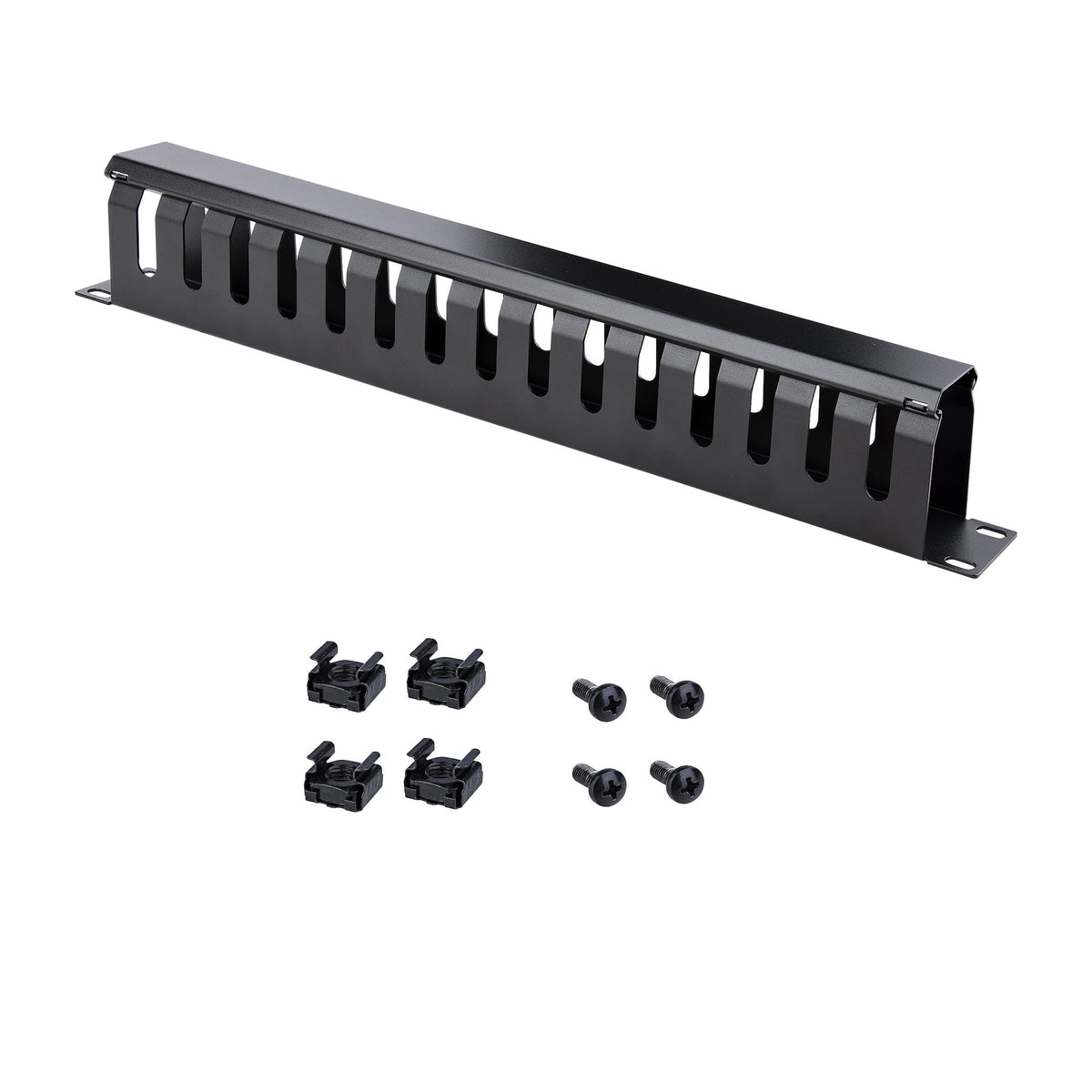 StarTech.com Panneau de Gestion de Câbles pour Rack 1U avec Goulotte Horizontale et Couvercle