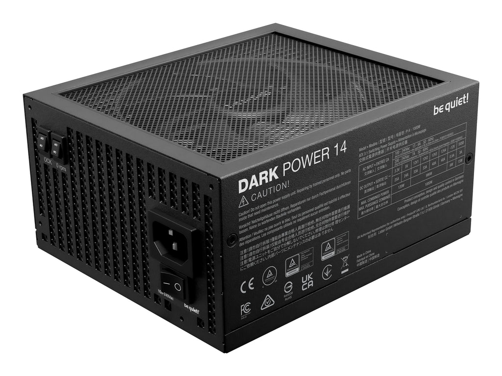 be quiet! Dark Power 14 1000 W | Alimentation ATX 3.1 | refroidissement actif ou mode semi-passif | 80 Plus Titanium