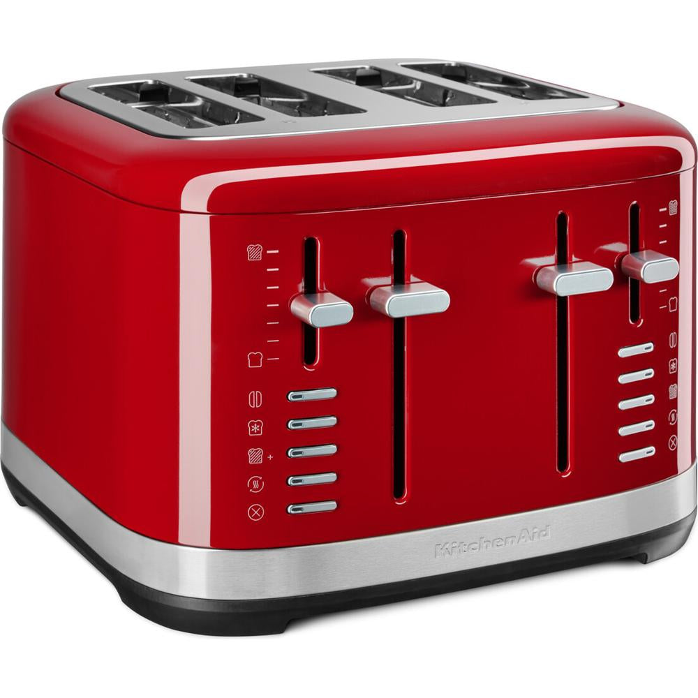KitchenAid 5KMT4109EER Grille-pain 4 fentes 1640 W, Rouge, Acier inoxydable