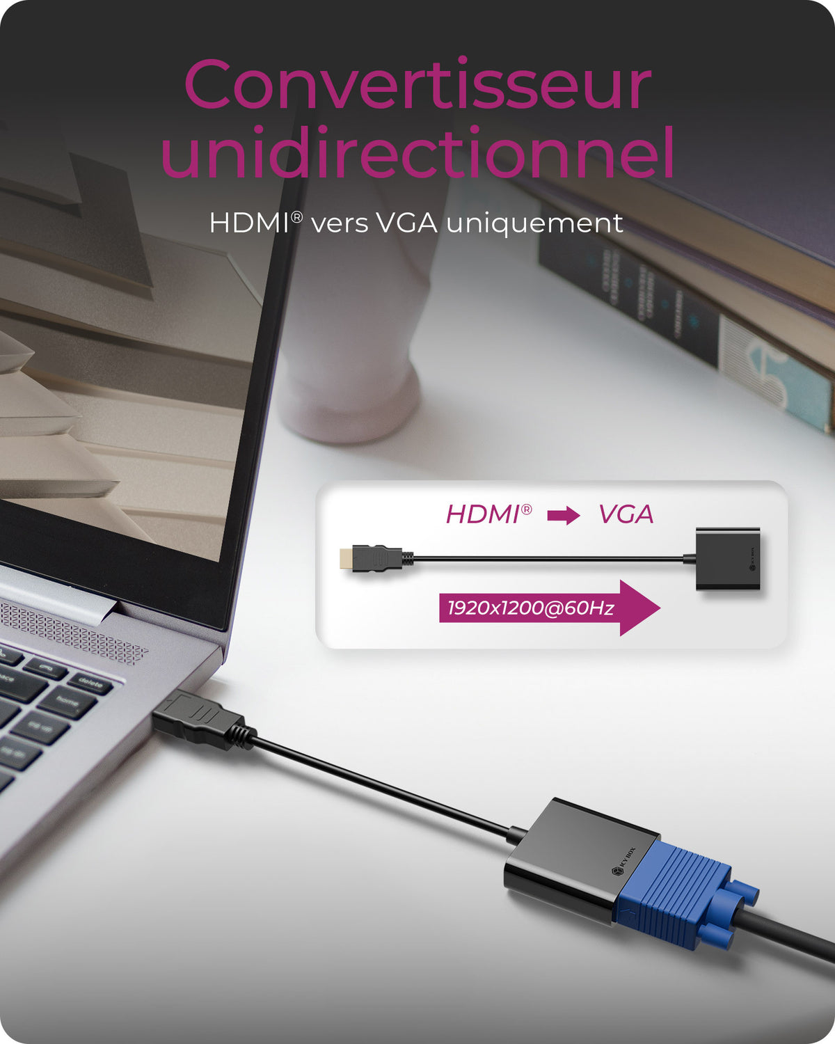ICY BOX IB-AC502a 0,2 m HDMI Type A (Standard) VGA (D-Sub)
