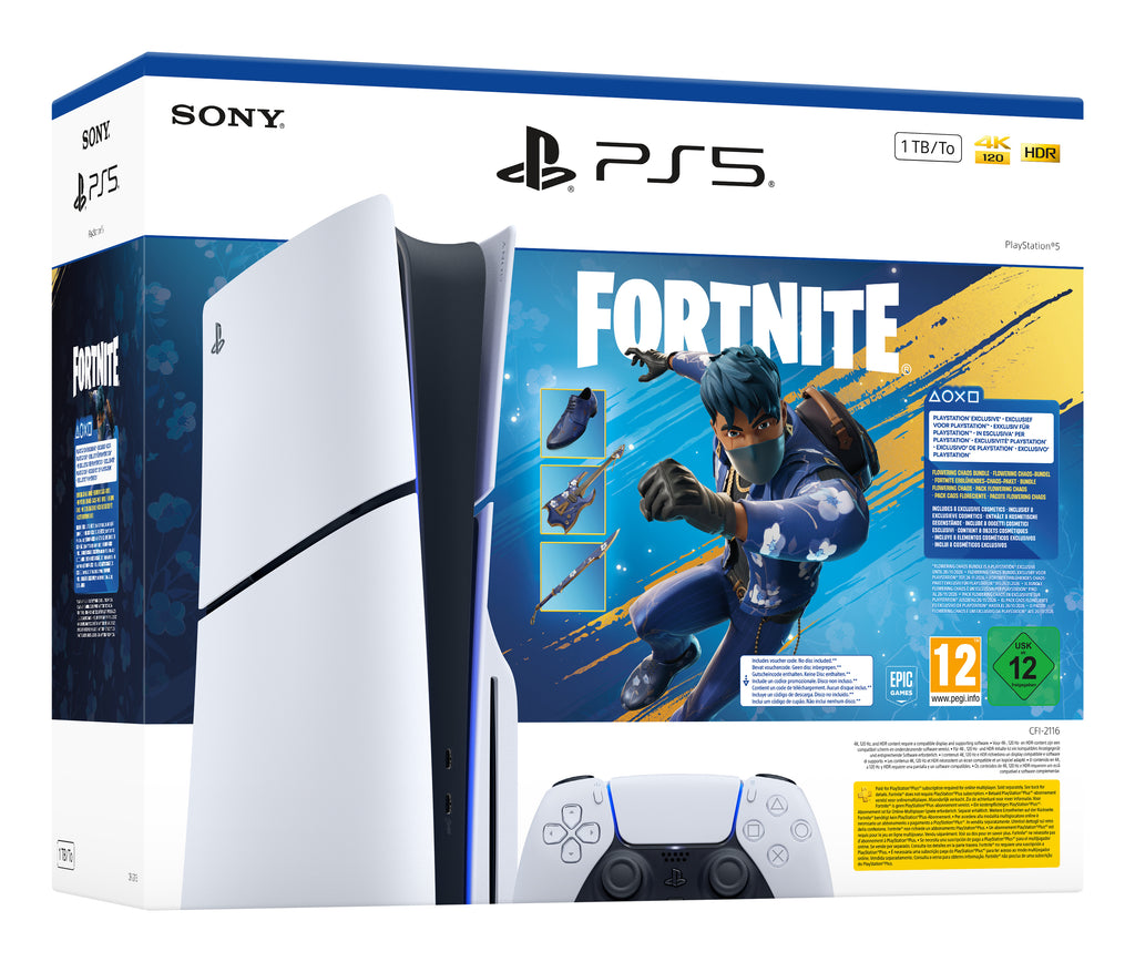 Sony PlayStation 5 - Fortnite Flowering Chaos Bundle 1,02 To Wi-Fi, Blanc