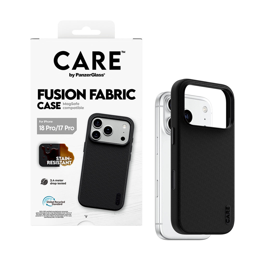 CARE™ by PanzerGlass® Fusion Fabric Case Black w.