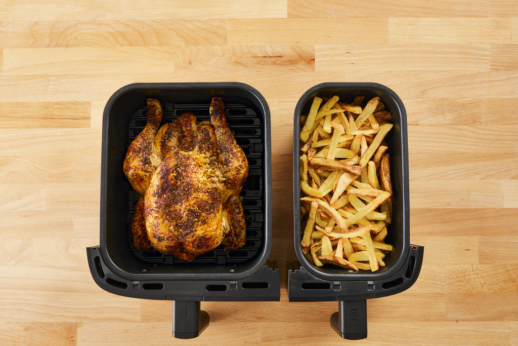 Tefal Dual Easy Fry & Grill EY905D Friteuse à Air Chaud Double 8,3 L 2700 W Acier Inoxydable