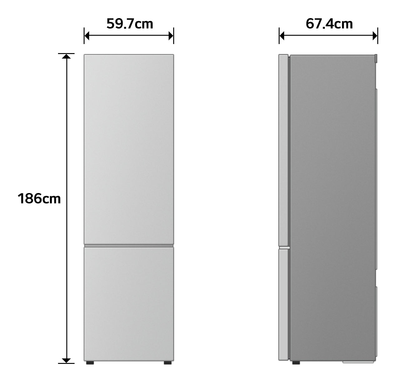 LG GBBSJ10EPY Pose libre 333 L Argent