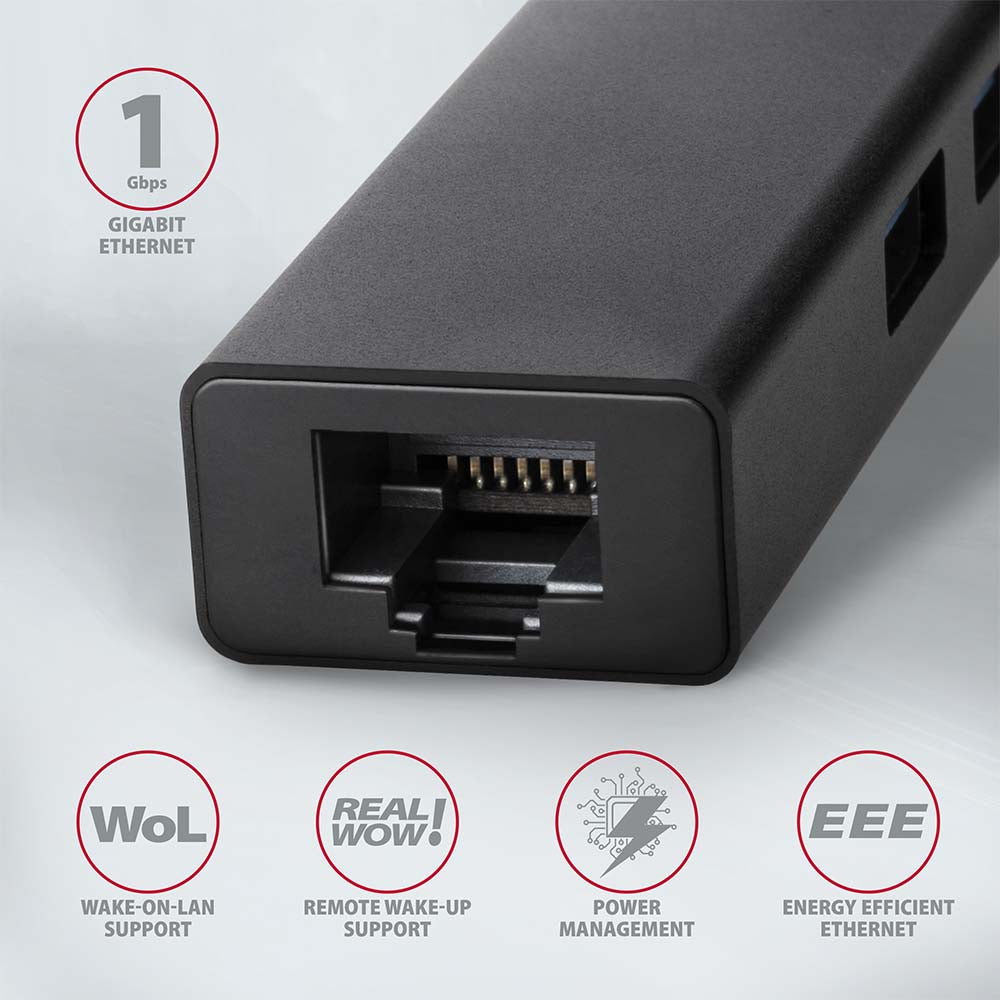 AXAGON HMA-GL3A Hub 3 porte USB