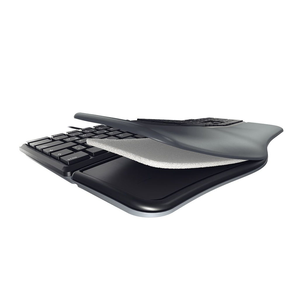 CHERRY KC 4500 ERGO Clavier Ergonomique USB QWERTY Anglais Américain, Noir