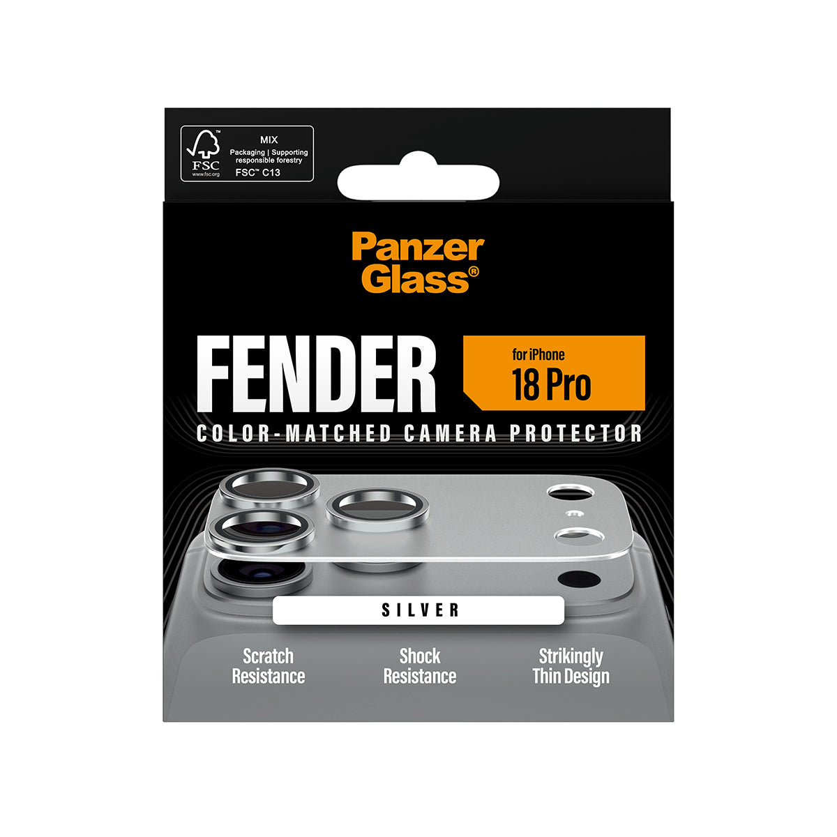 PanzerGlass ® Fender Camera Protector Silver iPhone 2026 Pro Protection d'écran transparent 1 pièce(s) - vue 3