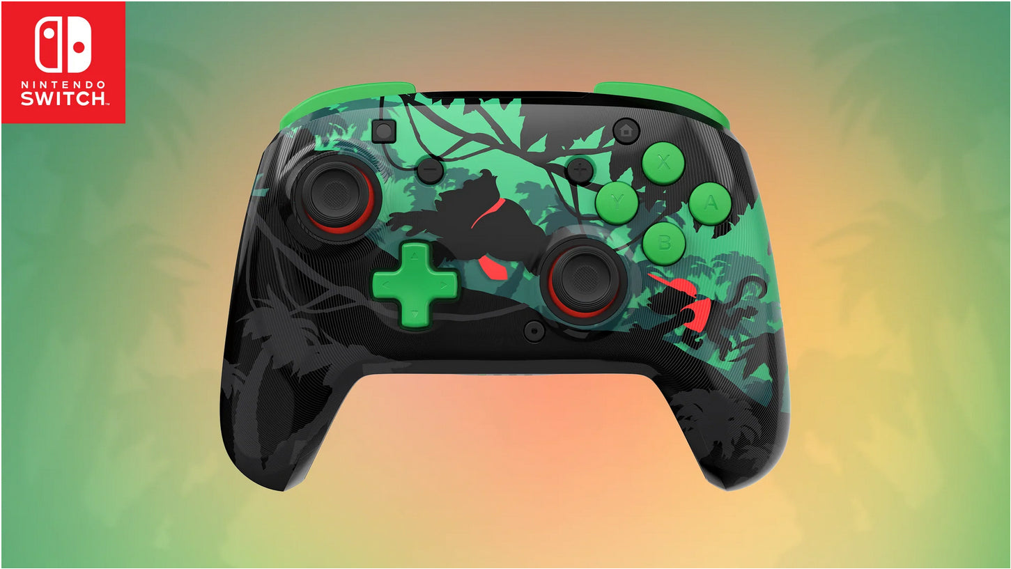 Turtle Beach Rematch Donkey Kong Manette sans fil sous licence officielle de Nintendo w/ lenticulaire. Bouton C indisponible pour Switch 2 et Switch