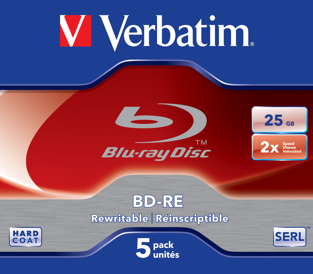Verbatim Verbatim 43615 disque vierge Blu-Ray BD-RE 25 Go 5 pièce(s)