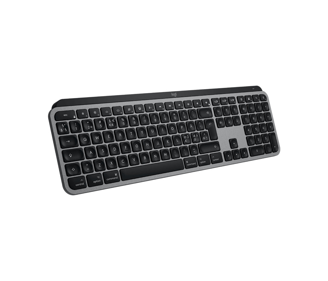 Logitech Master Series MX Keys S for Mac Tastatur Membran / saks Ja Trådløs Nordisk (dansk/finsk/norsk/svensk)