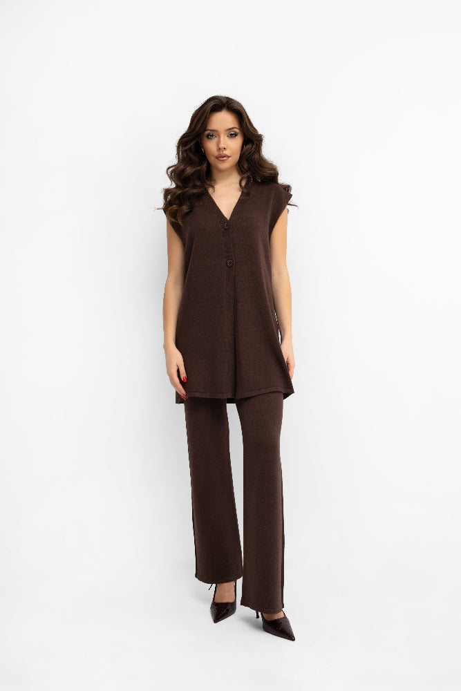 Ensemble en maille - gilet et pantalon