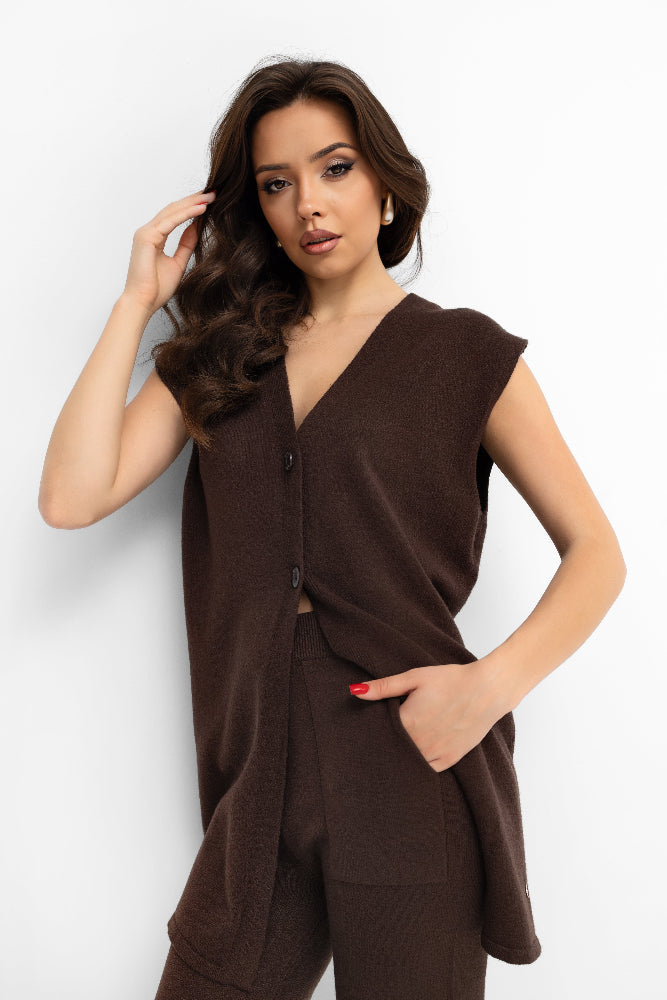 Ensemble en maille - gilet et pantalon