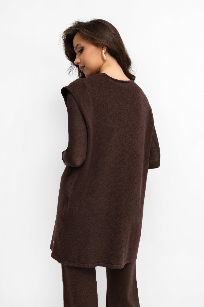 Ensemble en maille - gilet et pantalon