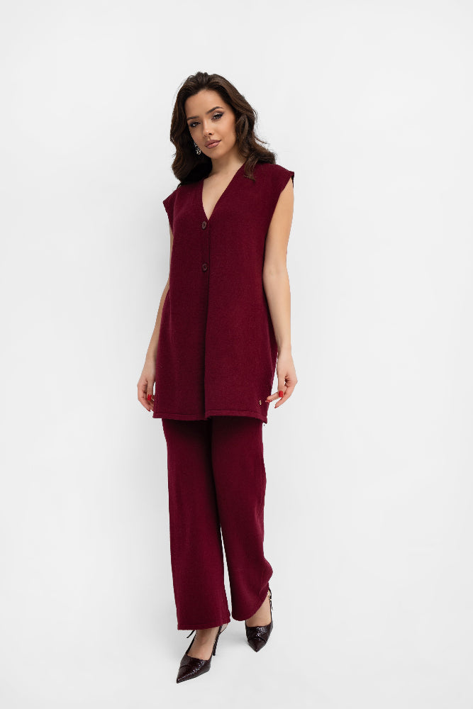 Ensemble en maille - gilet et pantalon