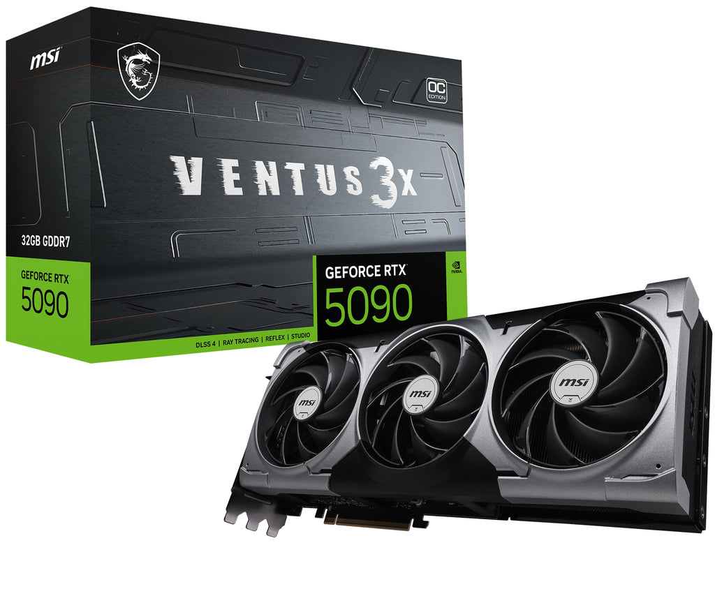 MSI VENTUS GEFORCE RTX 5090 32G 3X OC carte graphique NVIDIA 32 Go GDDR7