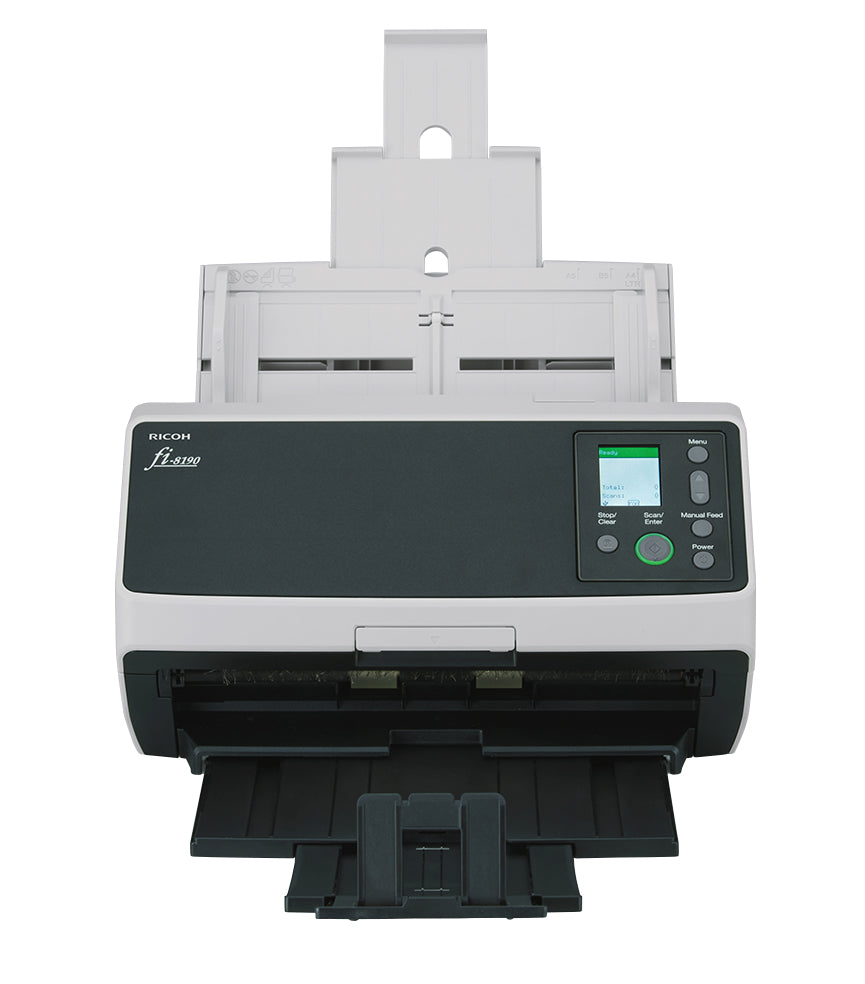 Ricoh fi-8190 Numériseur chargeur automatique de documents (adf) + chargeur manuel 600 x 600 DPI A4 Noir, Gris