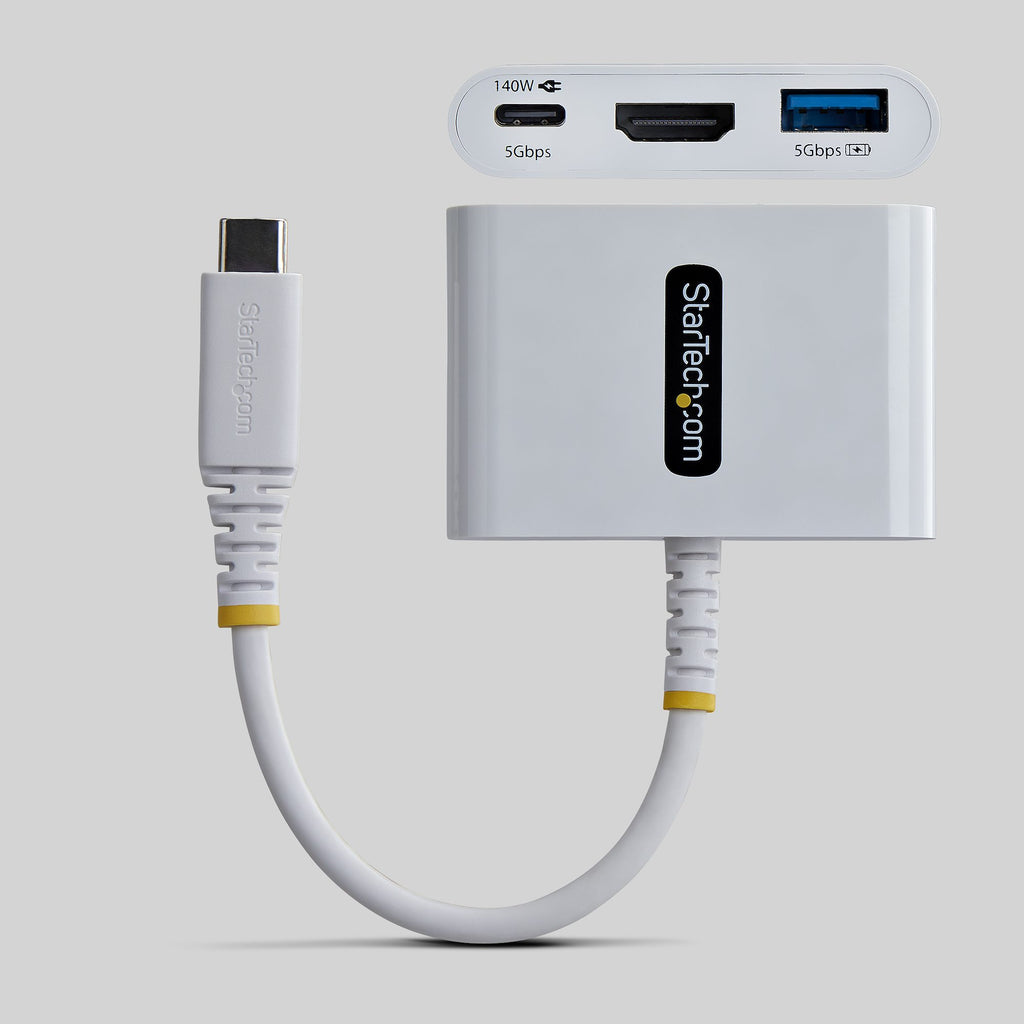 StarTech.com Adaptateur Multiport USB-C vers HDMI, Charge PD 140W, 4K 60Hz, Hub USB 5 Gbps