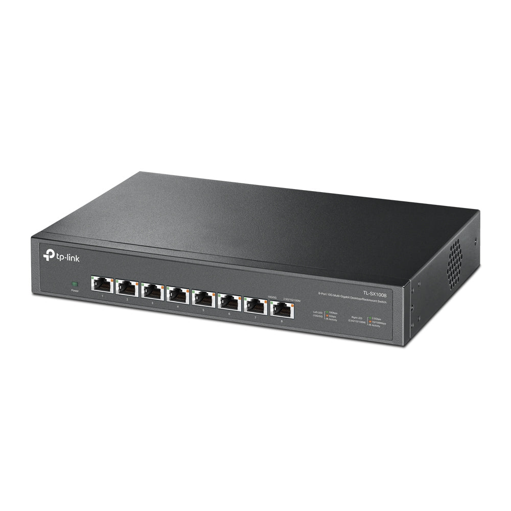 TP-Link TL-SX1008 Commutateur Réseau Non-géré 10G Ethernet, 8 Ports RJ-45, Format 1U, Noir