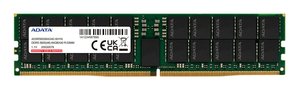 ADATA AD5R560032G20-SHYA module de mémoire 32 Go 1 x 32 Go DDR5 5600 MT/s 288-pin DIMM ECC