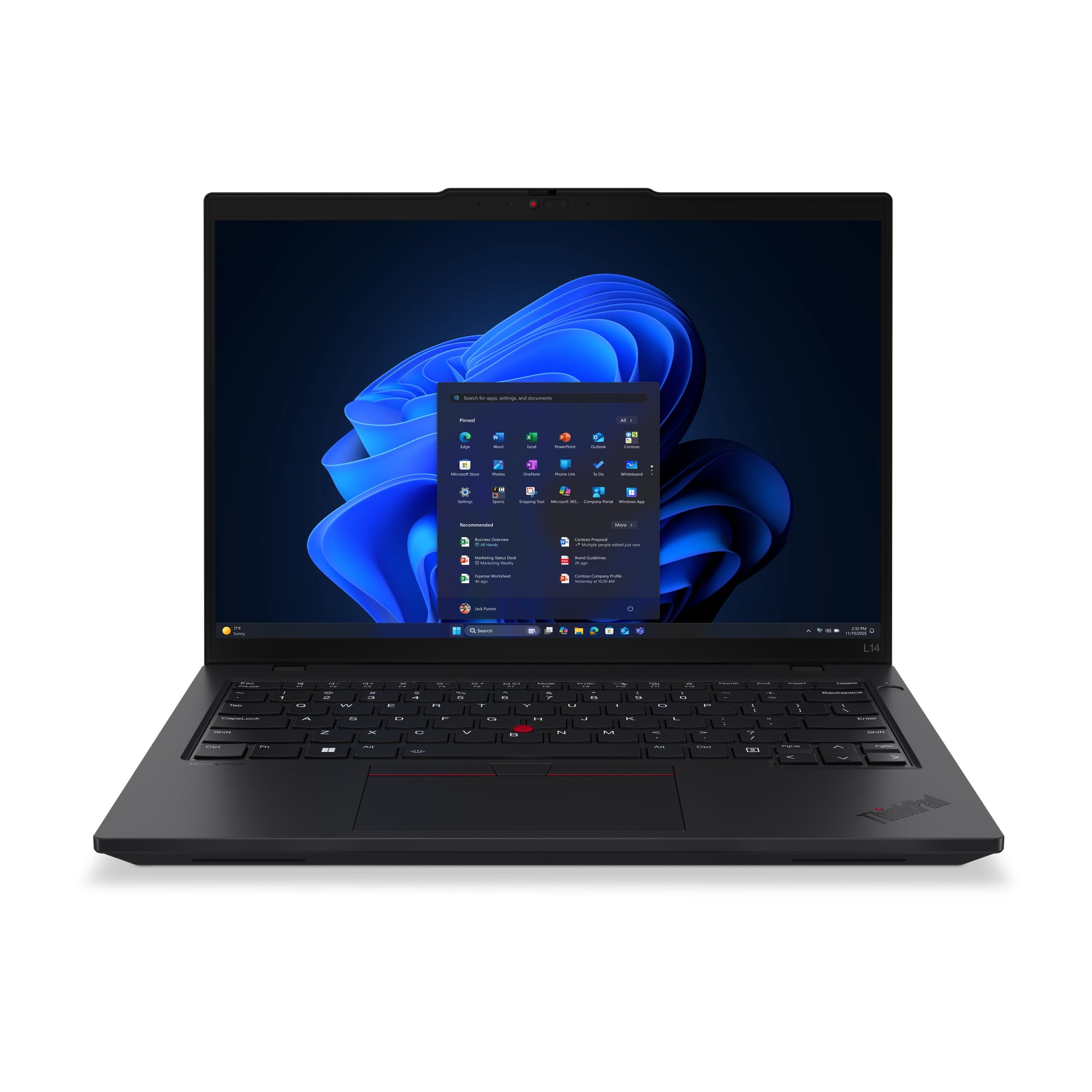 Lenovo ThinkPad L14 Gen 6 (AMD) AMD Ryzen™ 7 250 Ordinateur portable 35,6 cm (14") WUXGA 16 Go DDR5-SDRAM 512 Go SSD Wi-Fi 7 (802.11be) Windows 11 Pro Allemand Noir