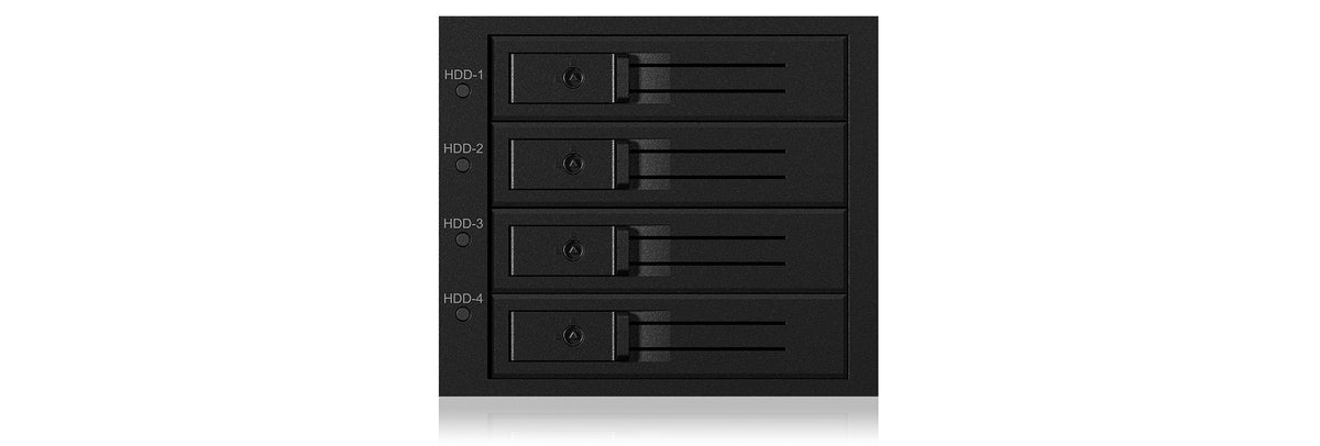 Boîtier de Disques IB-564SAS-12G pour 4 HDD 3.5", SAS et SATA, Noir