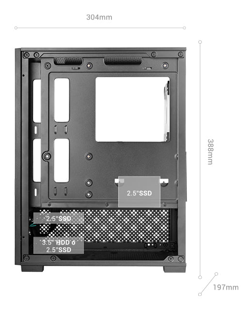 Mars Gaming MC-SE2 Mini Tower Noir