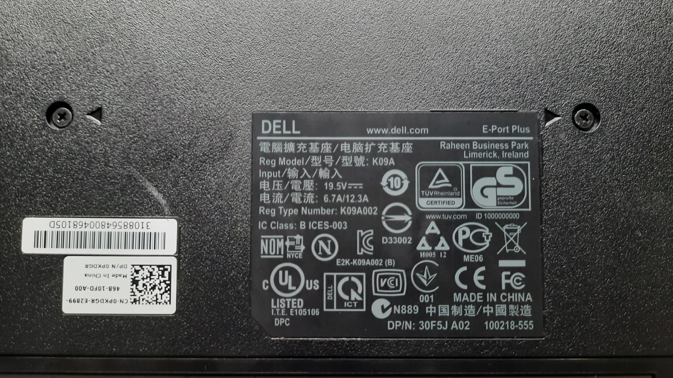 Stacja dokująca Dell E-port Plus USB 3.0 PR02X