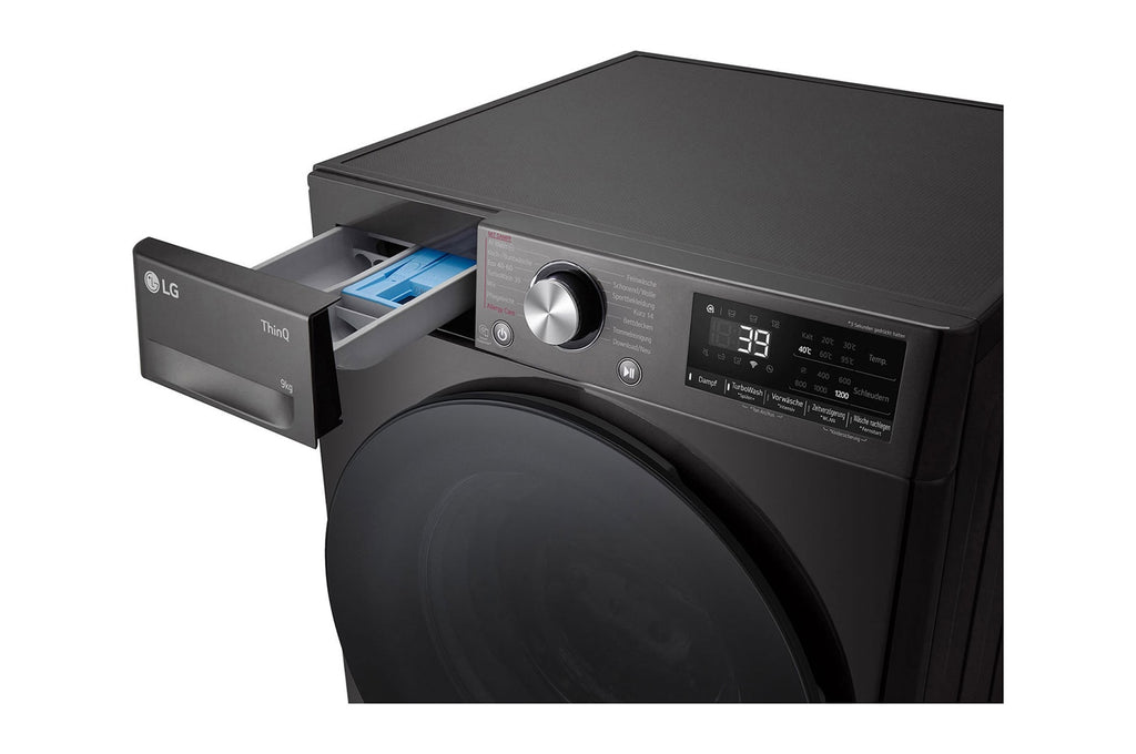 LG F2V7SLIM9B machine à laver Charge avant 9 kg 1200 tr/min Noir - vue 6