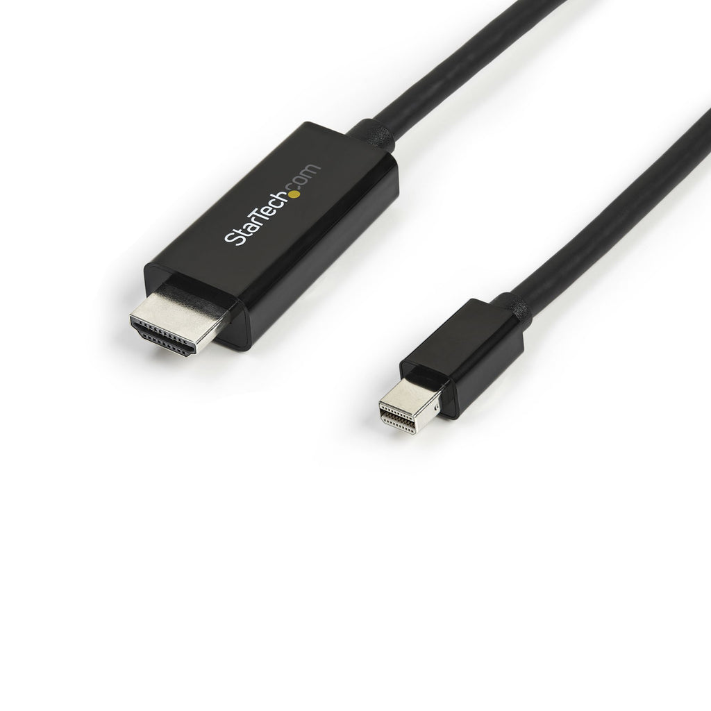 StarTech.com Câble mini DisplayPort vers HDMI - Adaptateur Convertisseur de Moniteur d'Ordinateur Mini DisplayPort (mDP) vers HDMI 2.0 4k avec Câble Intégré - Noir - 3 m - Ultra HD 4K 30Hz