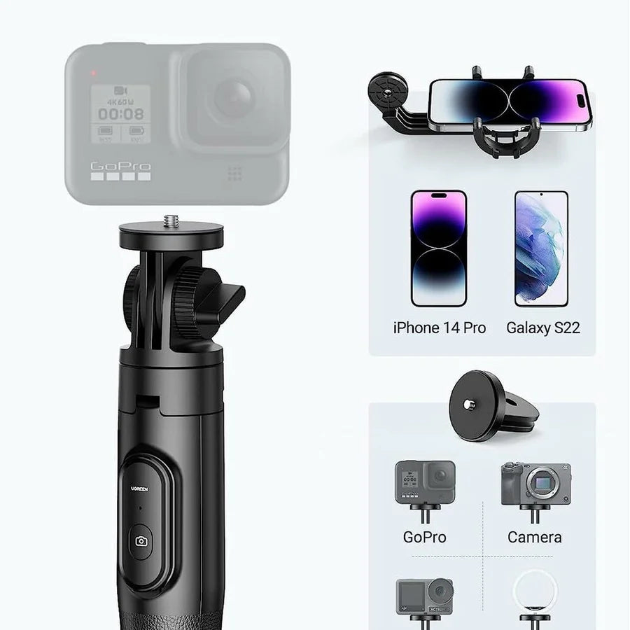 Ugreen 15062 selfiestick Smartphone Zwart