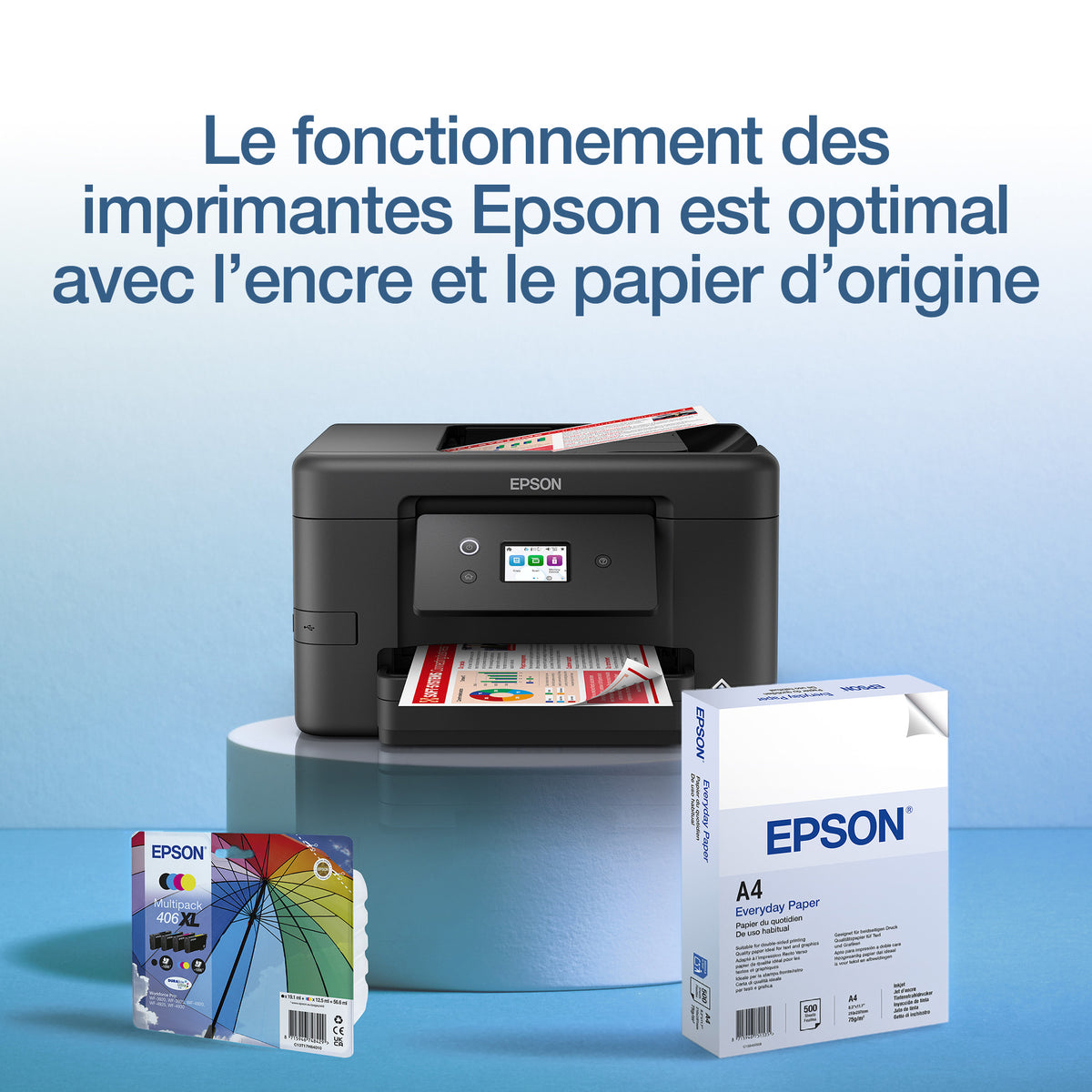Epson Multipack de cartouches d’encre DURABrite Ultra 4 couleurs Parapluie 406XL
