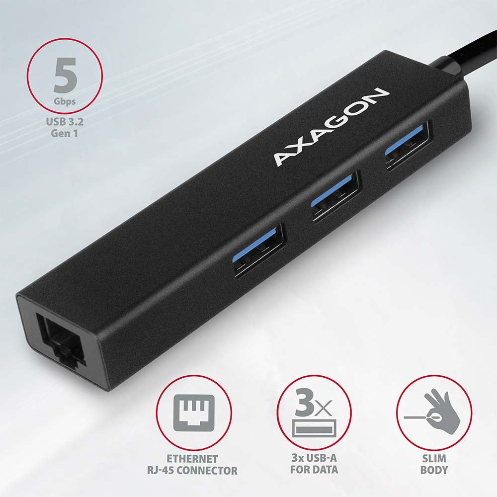 AXAGON HMA-GL3A Hub 3 porte USB