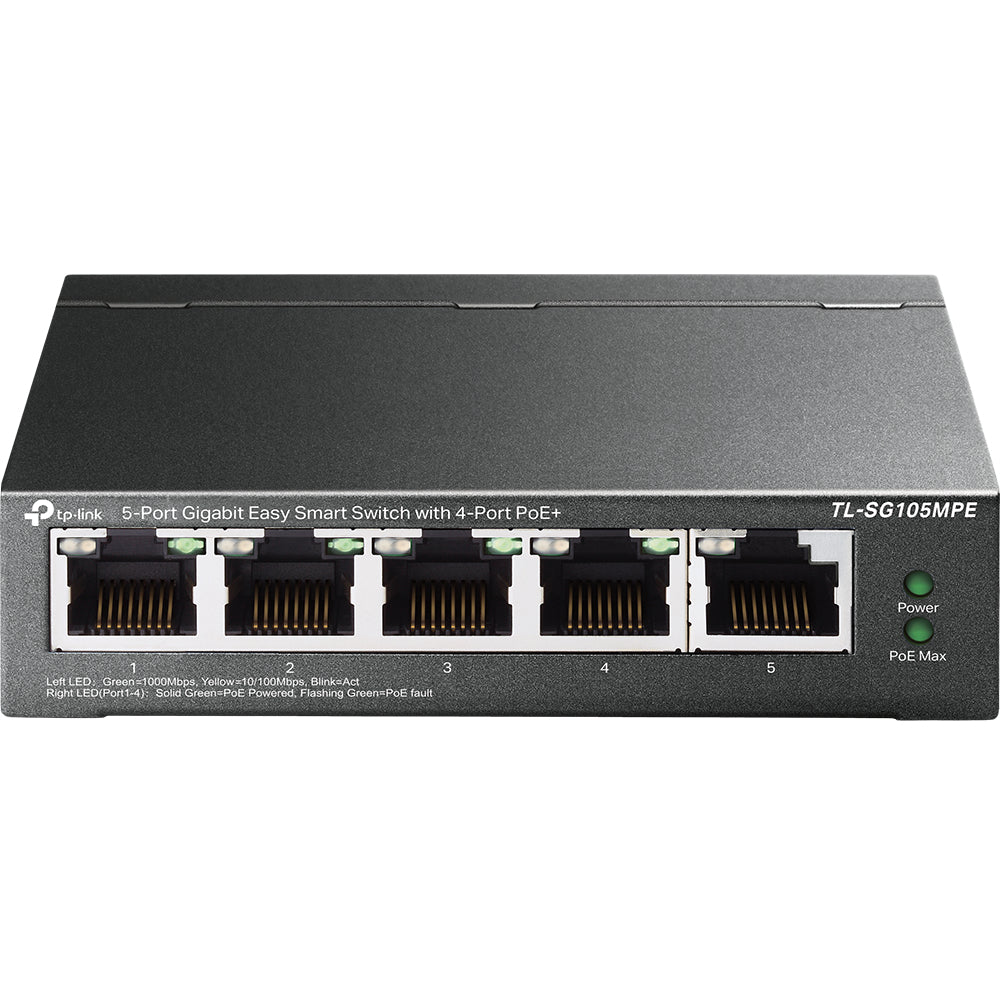 TP-Link TL-SG105MPE Commutateur Réseau L2 Gigabit Ethernet PoE Noir