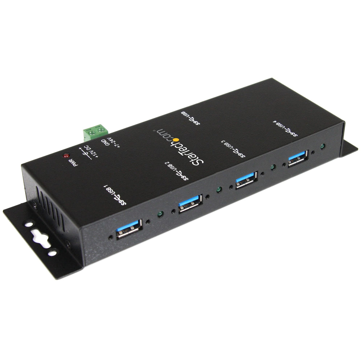 StarTech.com Hub USB 3.0 Industriel 4 Ports 5Gbps Boîtier Métal Montable Mur/Bureau TAA