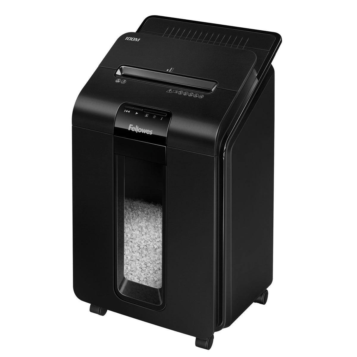 Fellowes AutoMax 100M Destructeur de Papier, Coupe Particules, 22 cm, Noir