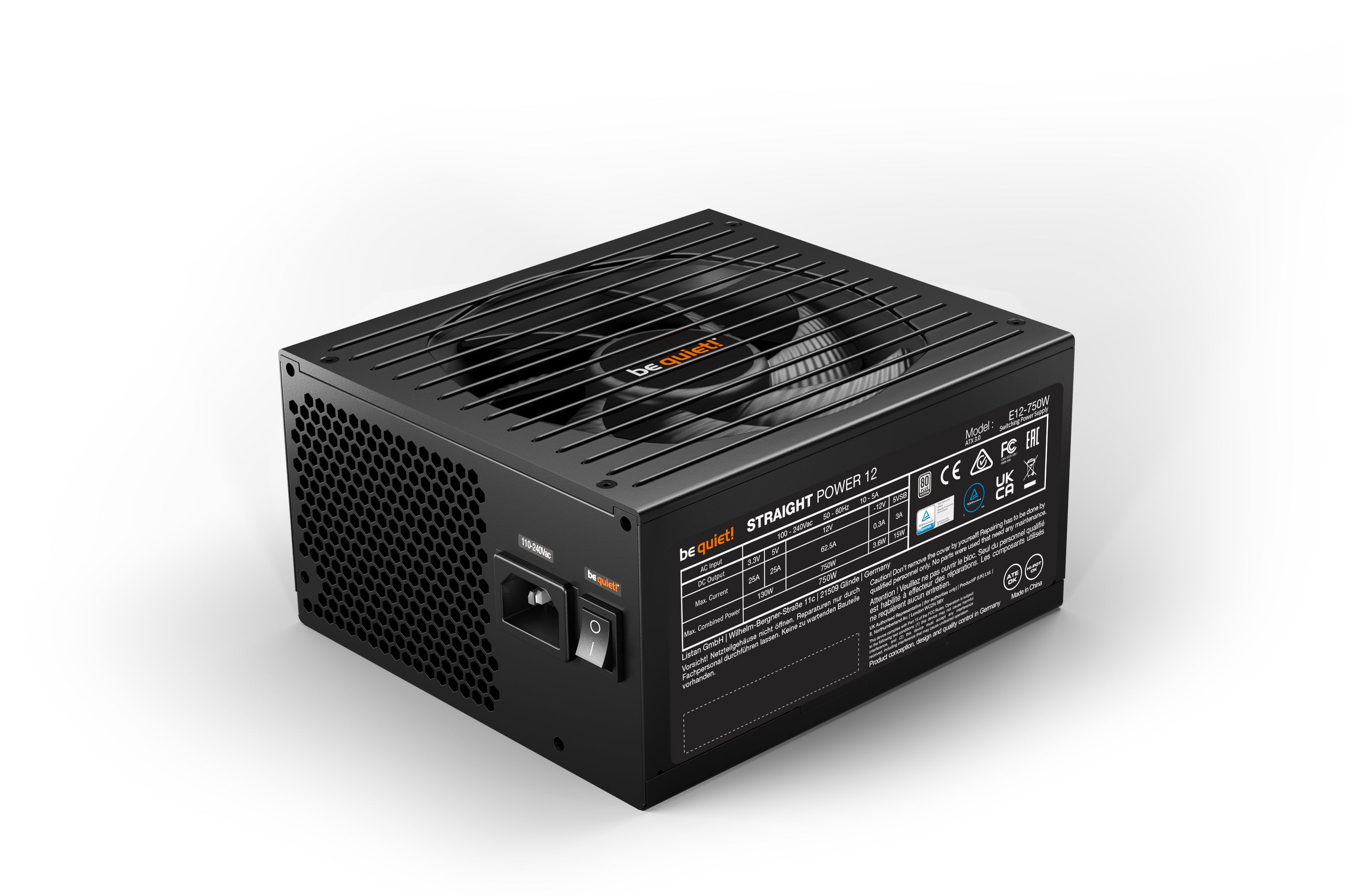 be quiet! Straight Power 12 750 W | Alimentation ATX 3.1, 80 Plus Platinium