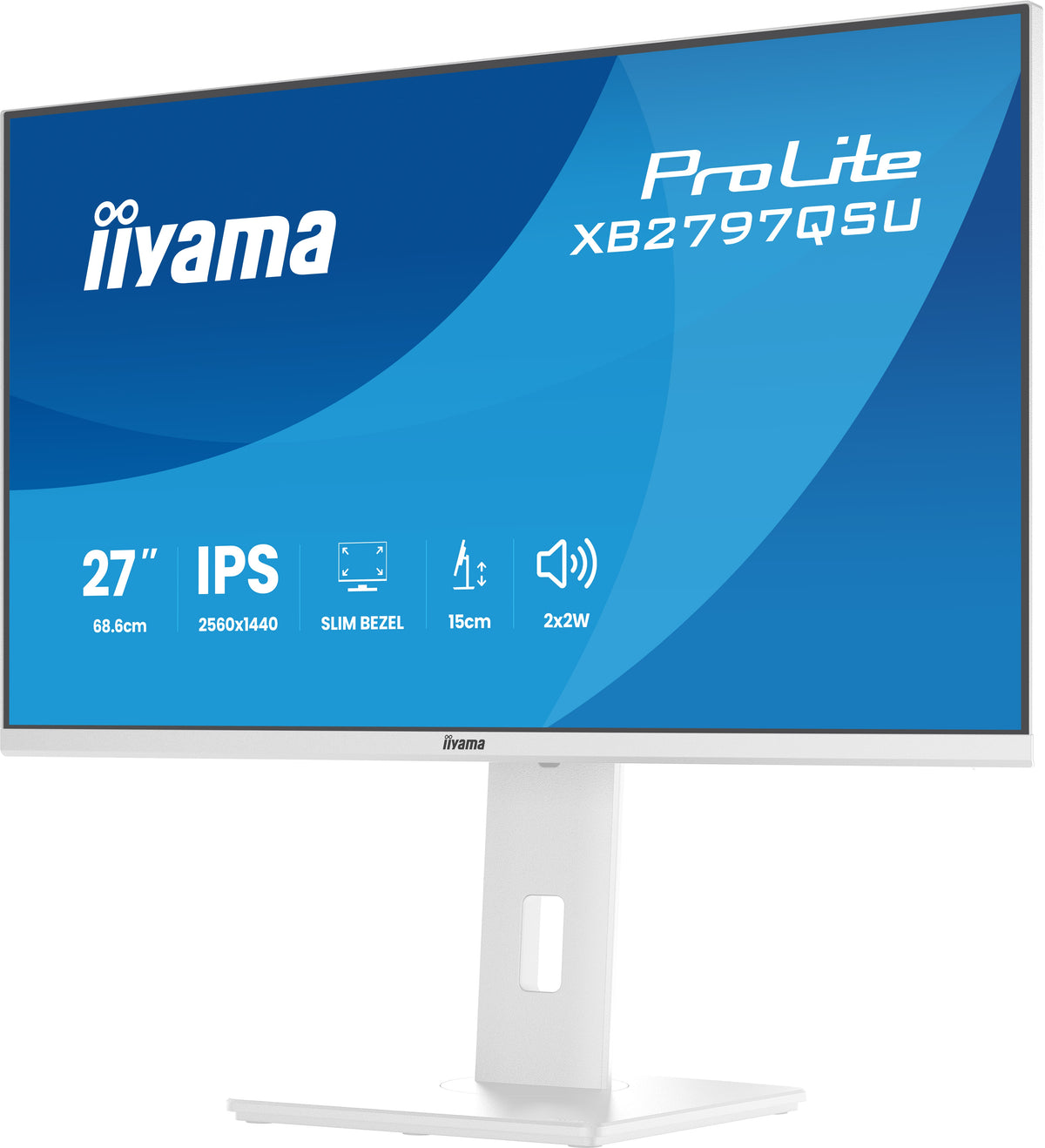 iiyama ProLite XB2797QSU-W1 Écran PC 27" Quad HD LED Blanc