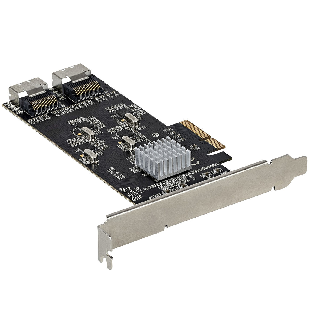 StarTech.com Carte Contrôleur SATA PCIe 8 ports, 6Gbps, PCI-e x4 Gen 2 vers SATA III pour HDD/SSD