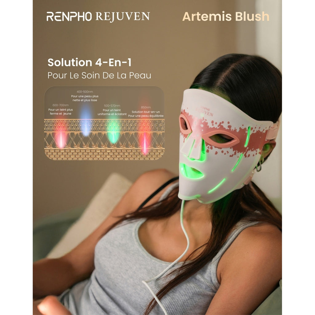 Renpho Masque LED Artemis Blush E100B-1