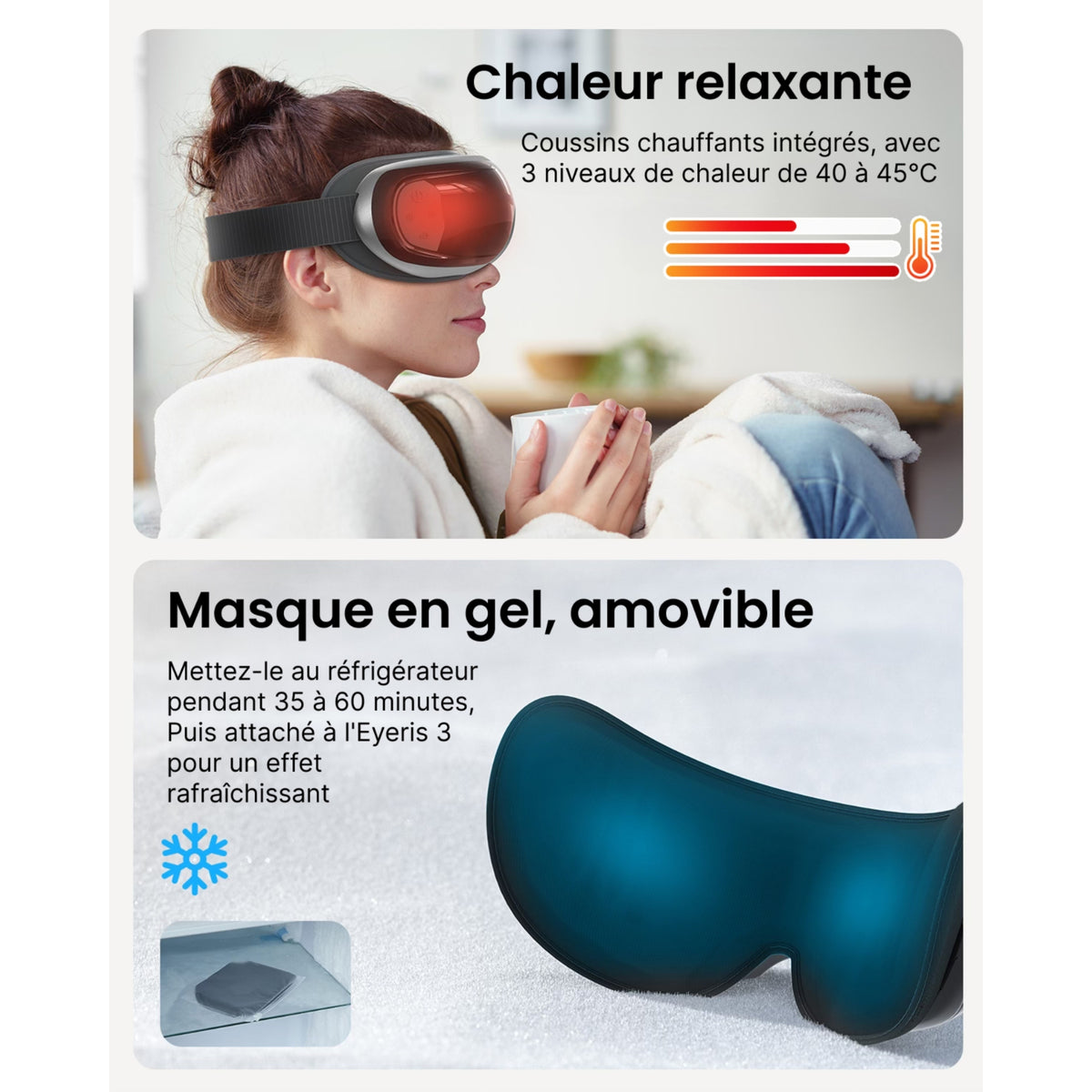 Renpho Masseur oculaire Eyeris 3 Noir