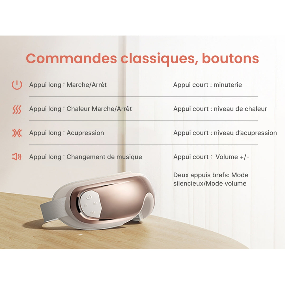 Renpho Masseur Oculaire Eyeris 3 Rose Gold