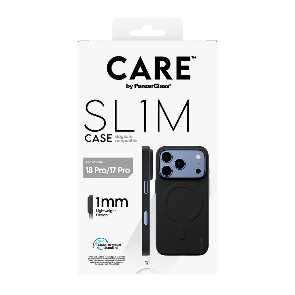 PanzerGlass CARE™ by ® SL1M Case Black w. MagSafe iPhone 2026 Pro | 17 Pro coque de protection pour téléphones portables
