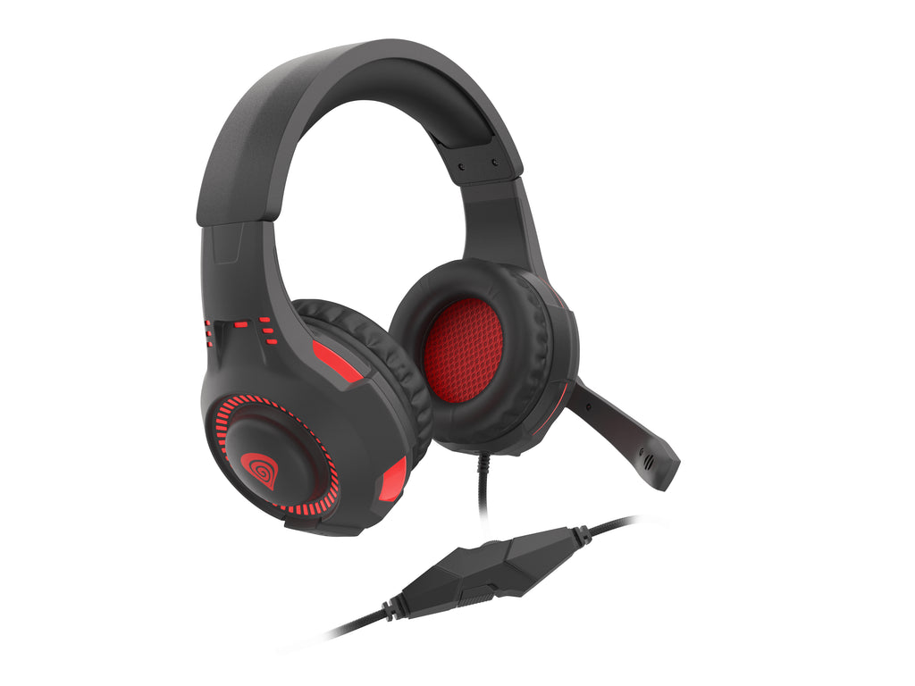 GENESIS Radon 210 Casque Avec fil Arceau Gaming USB Type-A Noir, Rouge