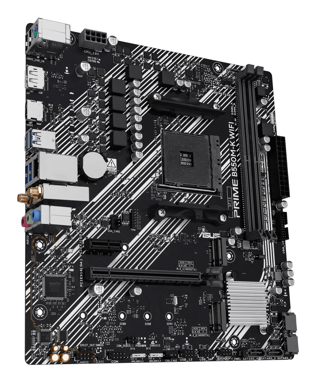 ASUS PRIME B550M-K WIFI Carte Mère mATX B550 AM4 - vue 4