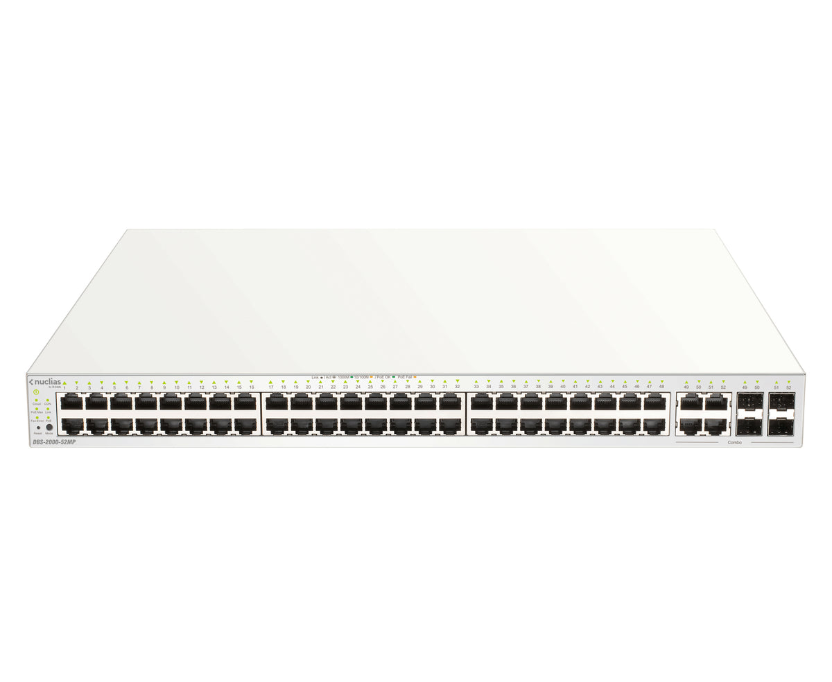 D-Link DBS-2000-52MP Commutateur Réseau Géré L2 Gigabit Ethernet PoE Gris