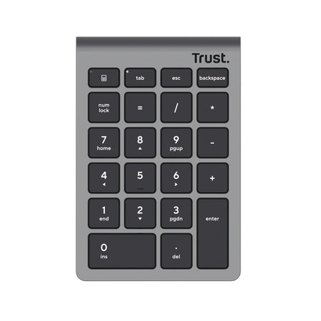 Trust Xalas clavier numérique PC portable/de bureau RF sans fil Argent