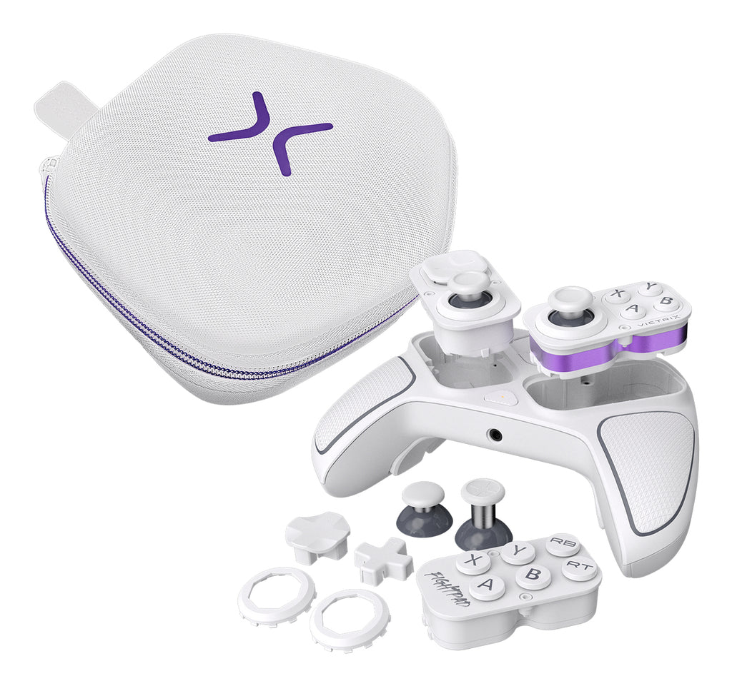 Turtle Beach Victrix Pro BFG Reloaded Blanc Xbox Manette de gaming modulaire sans fil w/Bluetooth, module Fightpad et ef