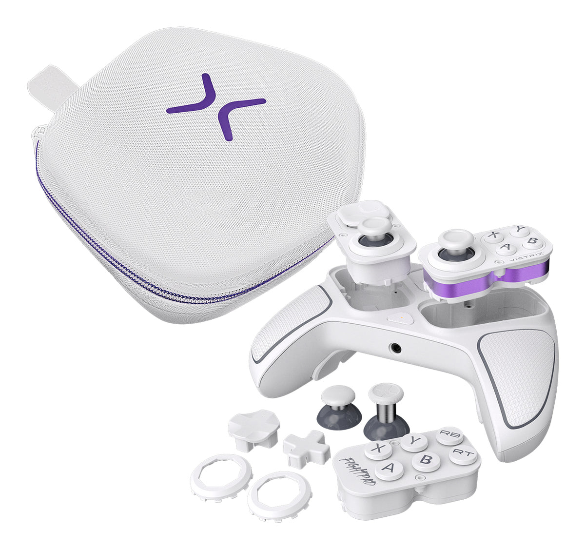 Turtle Beach Victrix Pro BFG Reloaded Blanc Xbox Manette de gaming modulaire sans fil w/Bluetooth, module Fightpad et ef