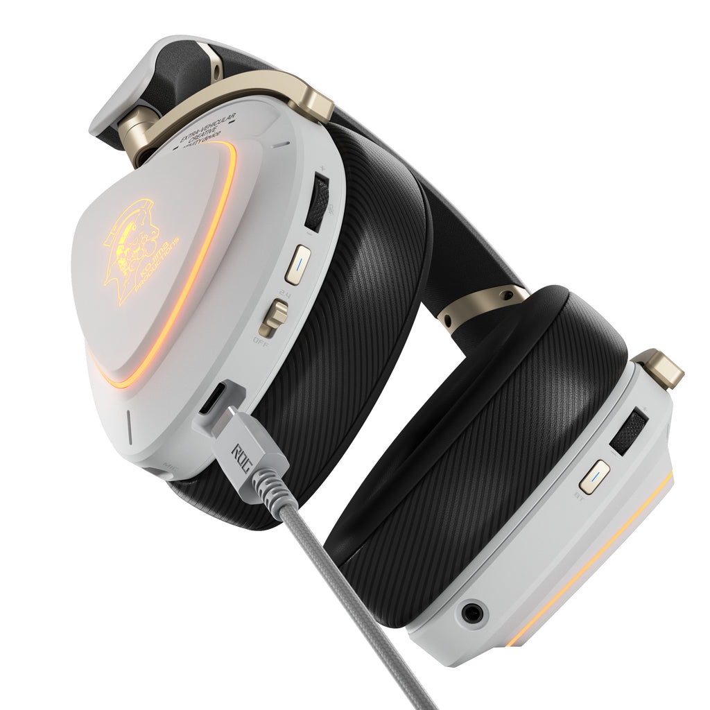 ASUS ROG Delta II-KJP Casque Gaming Filaire et Sans Fil Bluetooth, Noir et Blanc
